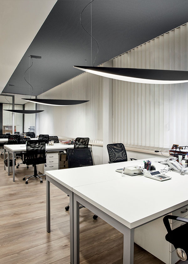 Suspension hanging lamp with direct and indirect led light Alba 1 05002