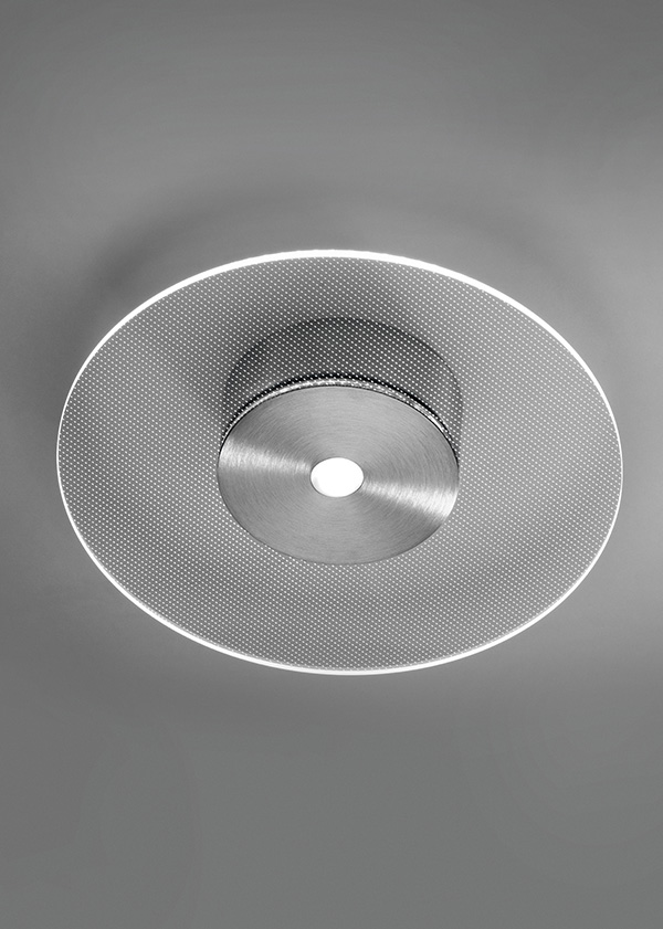 Plafoniera rotonda in acciaio ottone e plexiglass Air 1 03433 Plafoniera rotonda in acciaio ottone e plexiglass Air 1 03433
