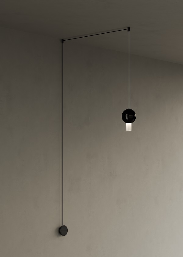 Suspension wall lamp design integrated led dimmable trendy colours contemporary shape 1 05405