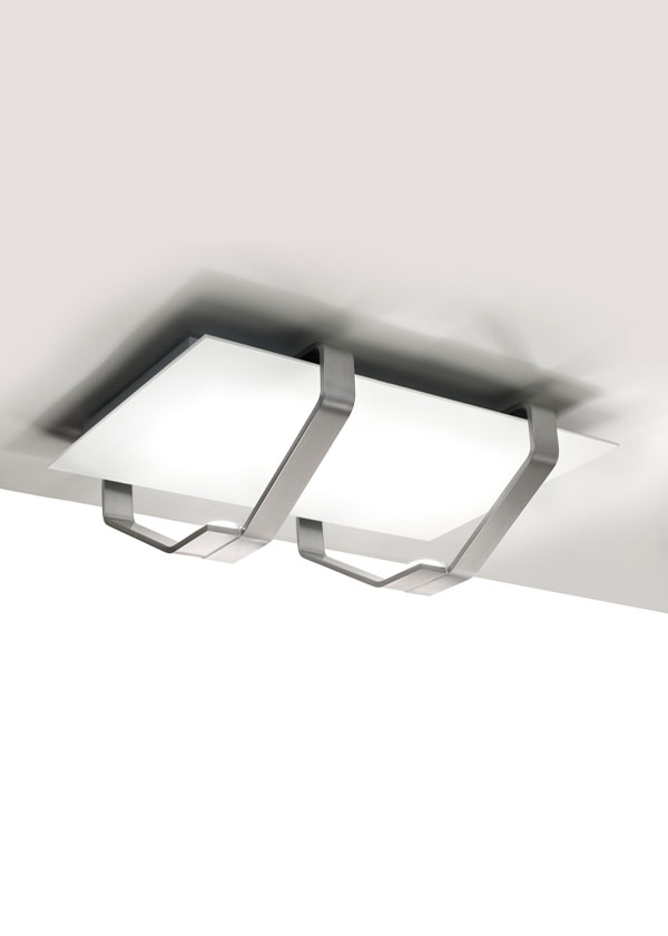 plafoniera vetro bianco luce indiretta led integrato Bemit 1 00105